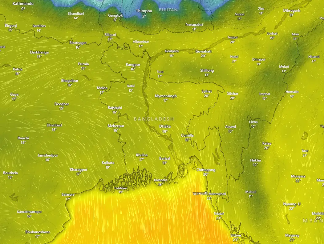 Read more about the article মৌসুমের নতুন সর্বনিম্ন তাপমাত্রা রেকর্ড, কনকনে শীতের অনুভূতি শুরু